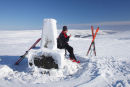 09-0446 Enjoying the Winter Sun on Burnhope Seat While Ski Touring With the View into Weardale County Durham